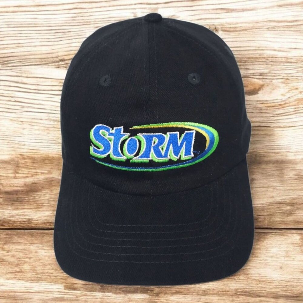 Select Storm Embroidered Logo Strapback Cap Brushed Cotton 90s Baseball Hat